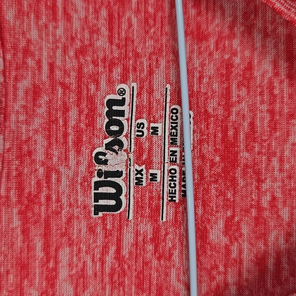 Wilson vneck short sleeve red active wear shirt women's size medium - Picture 3 of 6